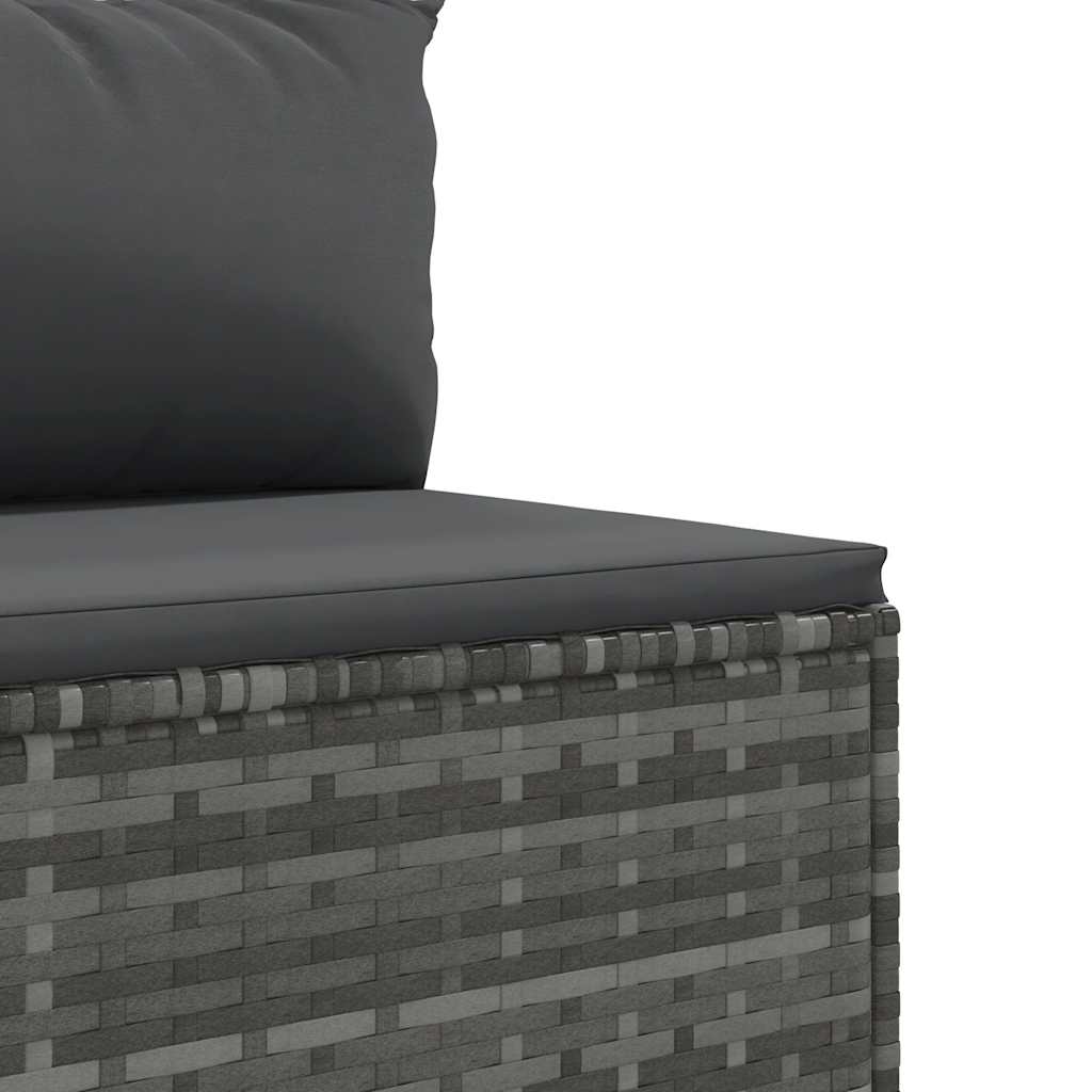7-dijelni set vrtnih sofa sivi od poliratana
