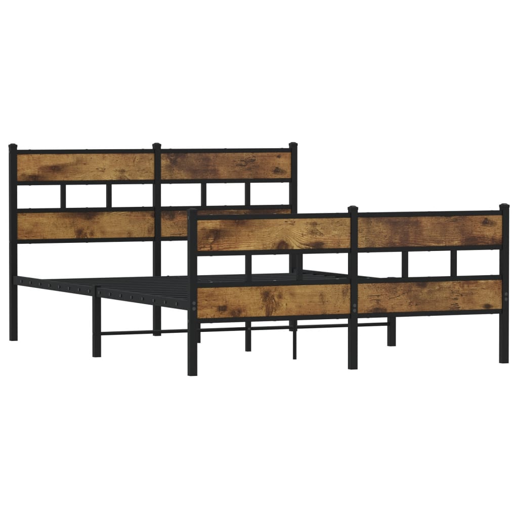 Metalni okvir kreveta bez madraca boja hrasta 160x200 cm