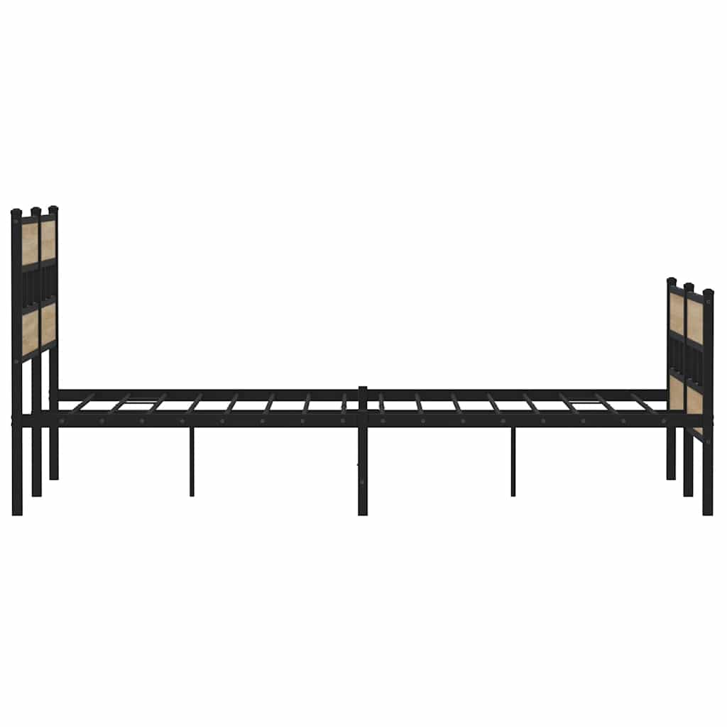 Metalni okvir kreveta bez madraca boja hrasta sonome 150x200 cm