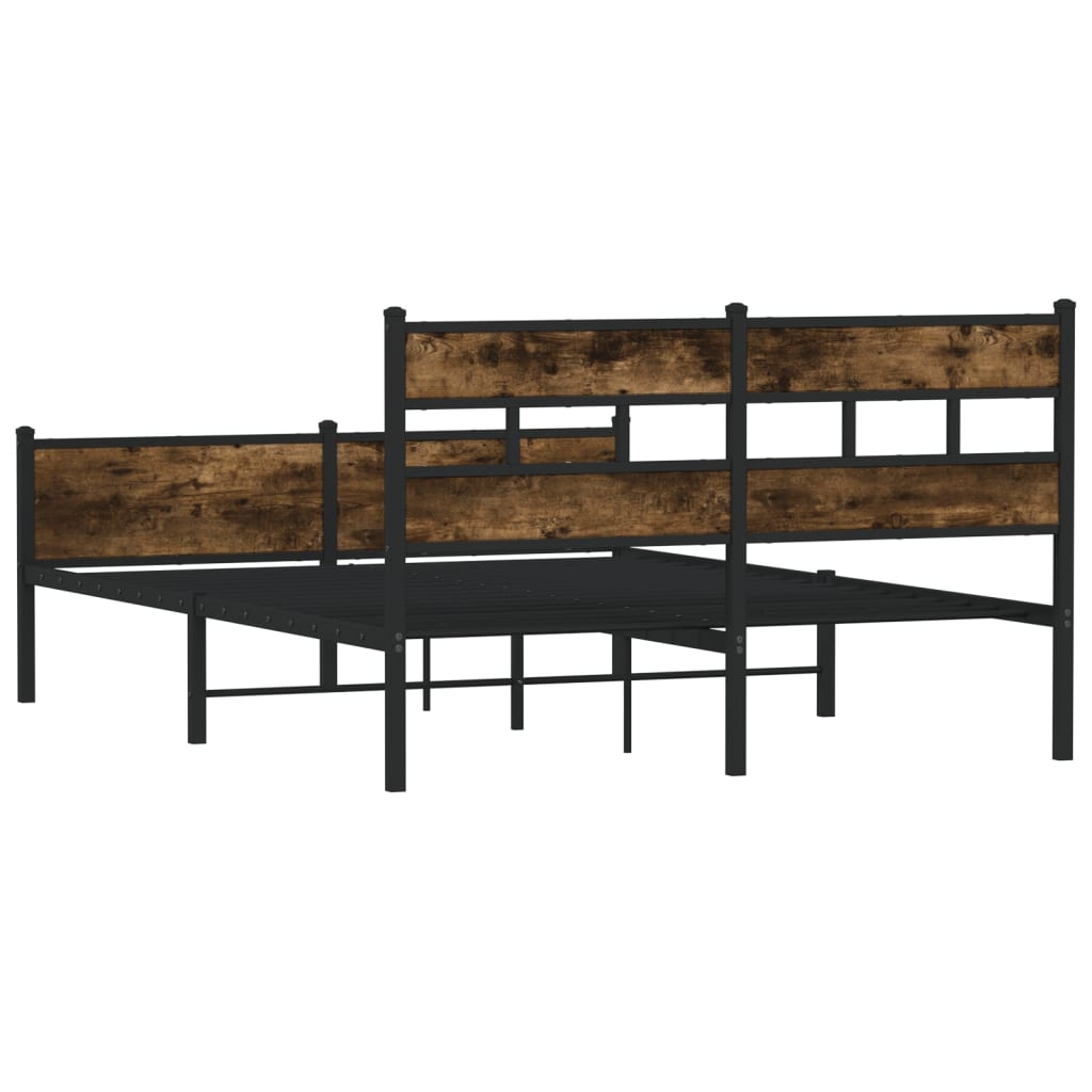 Metalni okvir kreveta bez madraca boja hrasta 160x200 cm