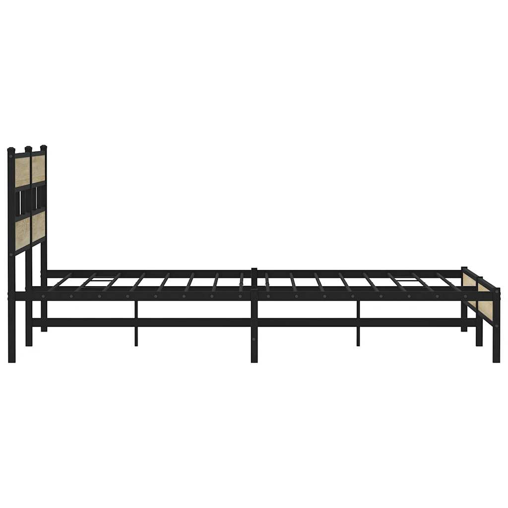 Metalni okvir kreveta bez madraca boja hrasta sonome 200x200 cm