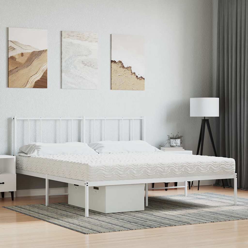 Madrac od pjene bijeli 180 x 220 cm tvrdoća H2 H3
