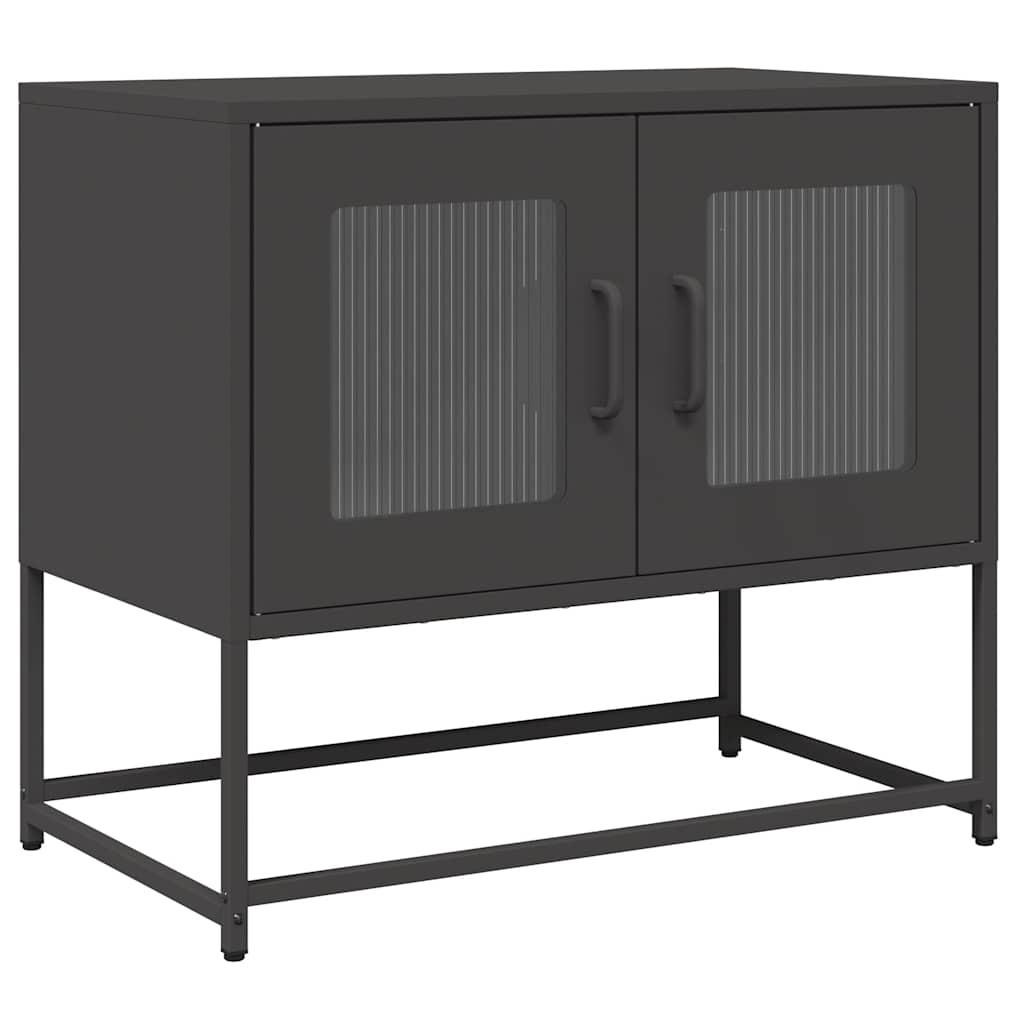 TV ormarić crni 68x39x60,5 cm hladno valjani čelik