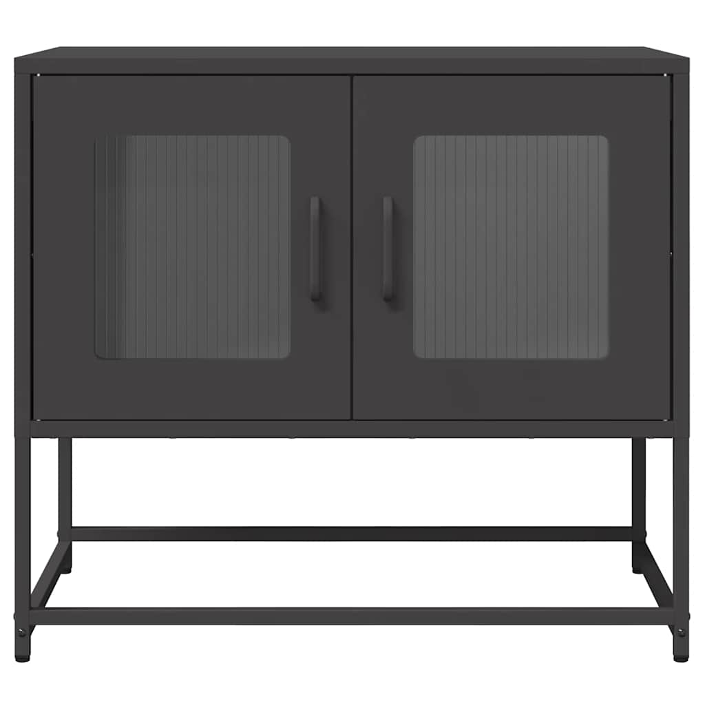 TV ormarić crni 68x39x60,5 cm hladno valjani čelik