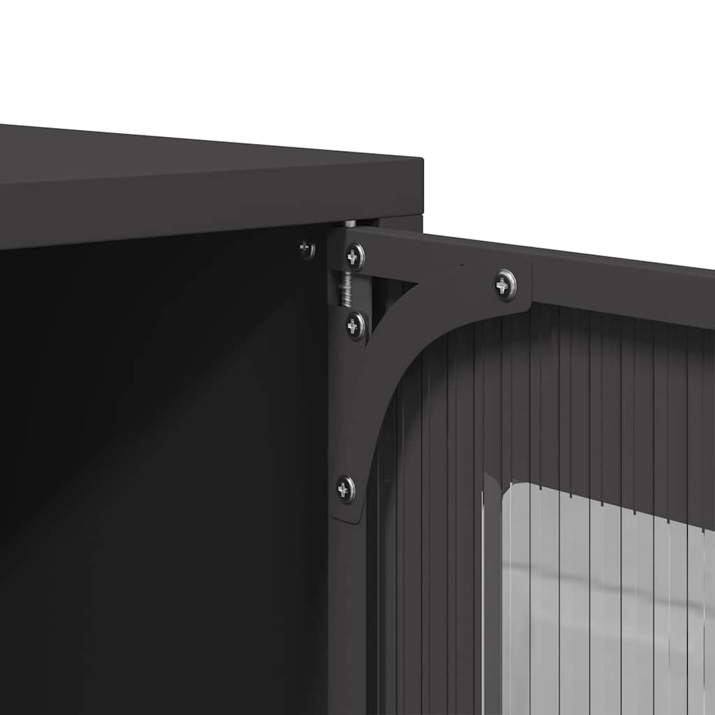 TV ormarić crni 100,5x39x60,5 cm hladno valjani čelik