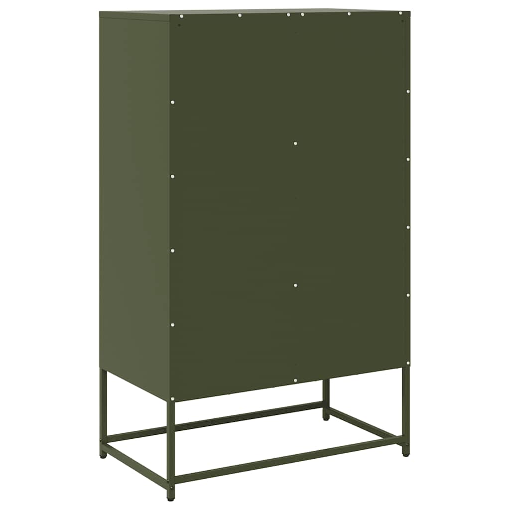 Visoka komoda maslinastozeleni 67 x 39 x 111,5 cm od čelika