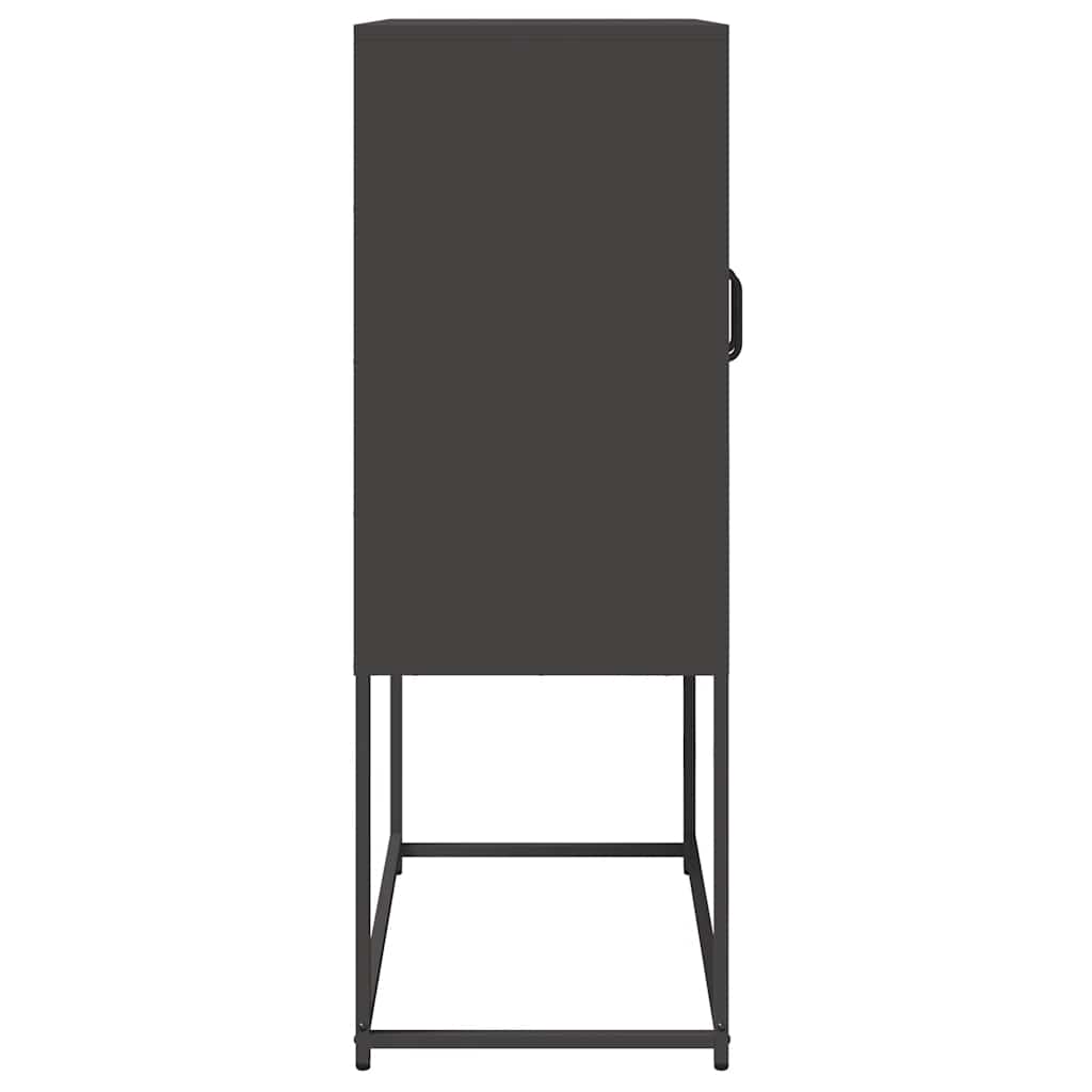 Visoka ploča crna 68x39x107 cm čelik