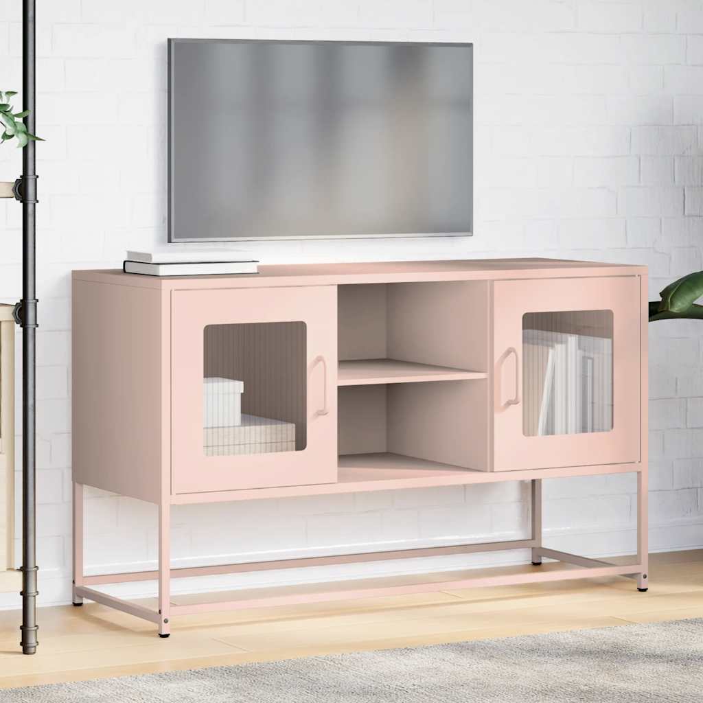 TV ormarić ružičasti 100,5x39x60,5 cm čelični