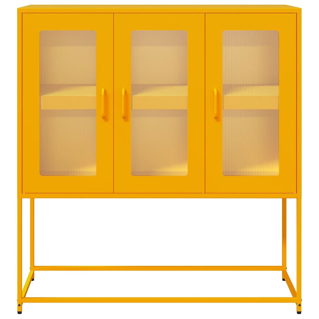 Komoda boja senfa 100,5x39x107 cm hladno valjani čelik
