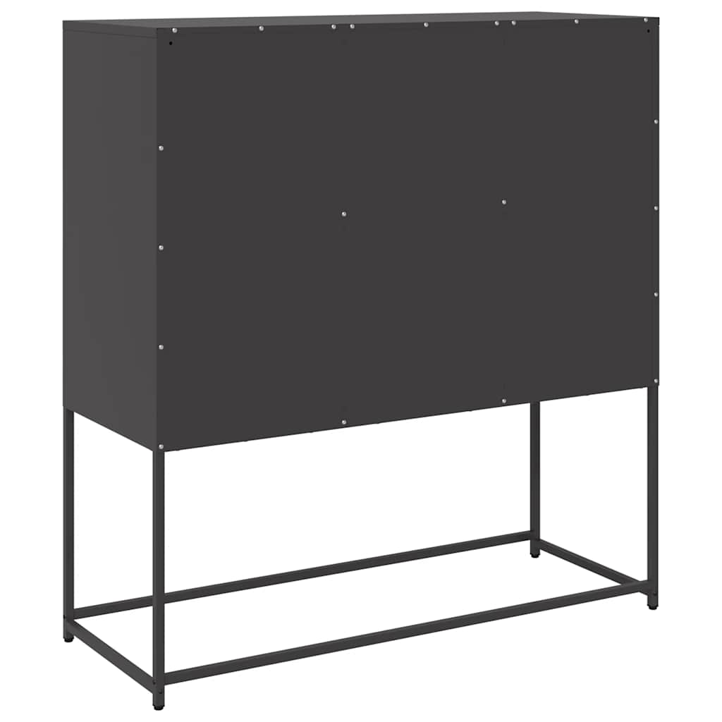 Komoda crna 100,5 x 39 x 107 cm od hladno valjanog čelika