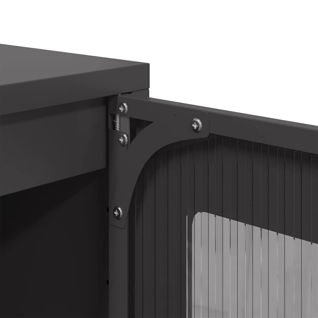 Komoda crna 100,5 x 39 x 107 cm od hladno valjanog čelika