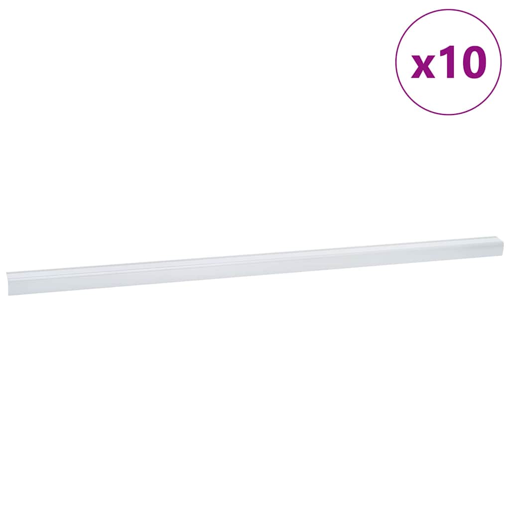 Profili za rubove stepenica 10 pcs Srebrno 67 x 3 x 2 cm