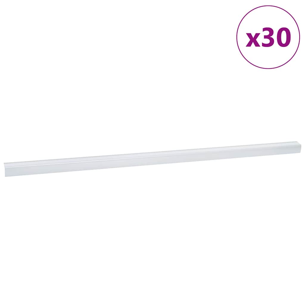 Profili za rubove stepenica 30 pcs Srebrno 67 x 3 x 2 cm