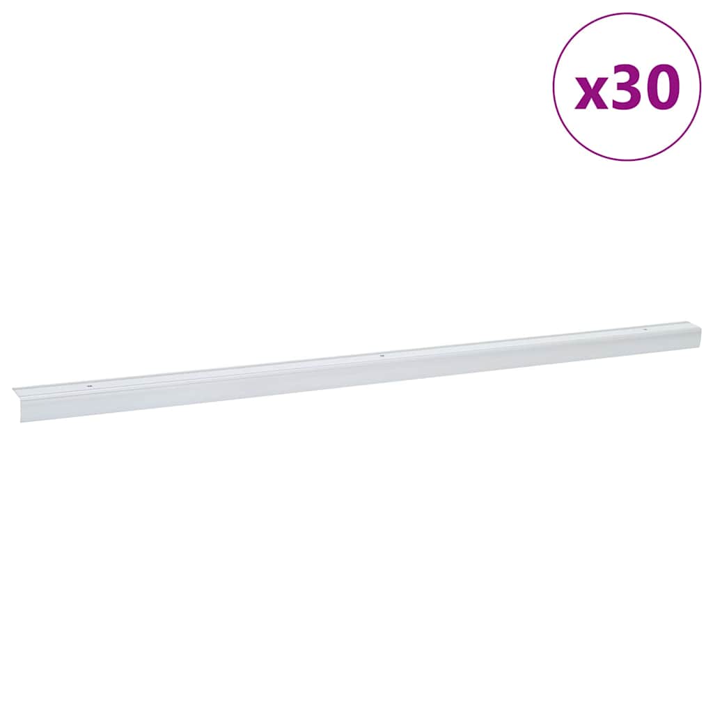 Profili za rubove stepenica 30 pcs Srebrno 67 x 3.5 x 3 cm