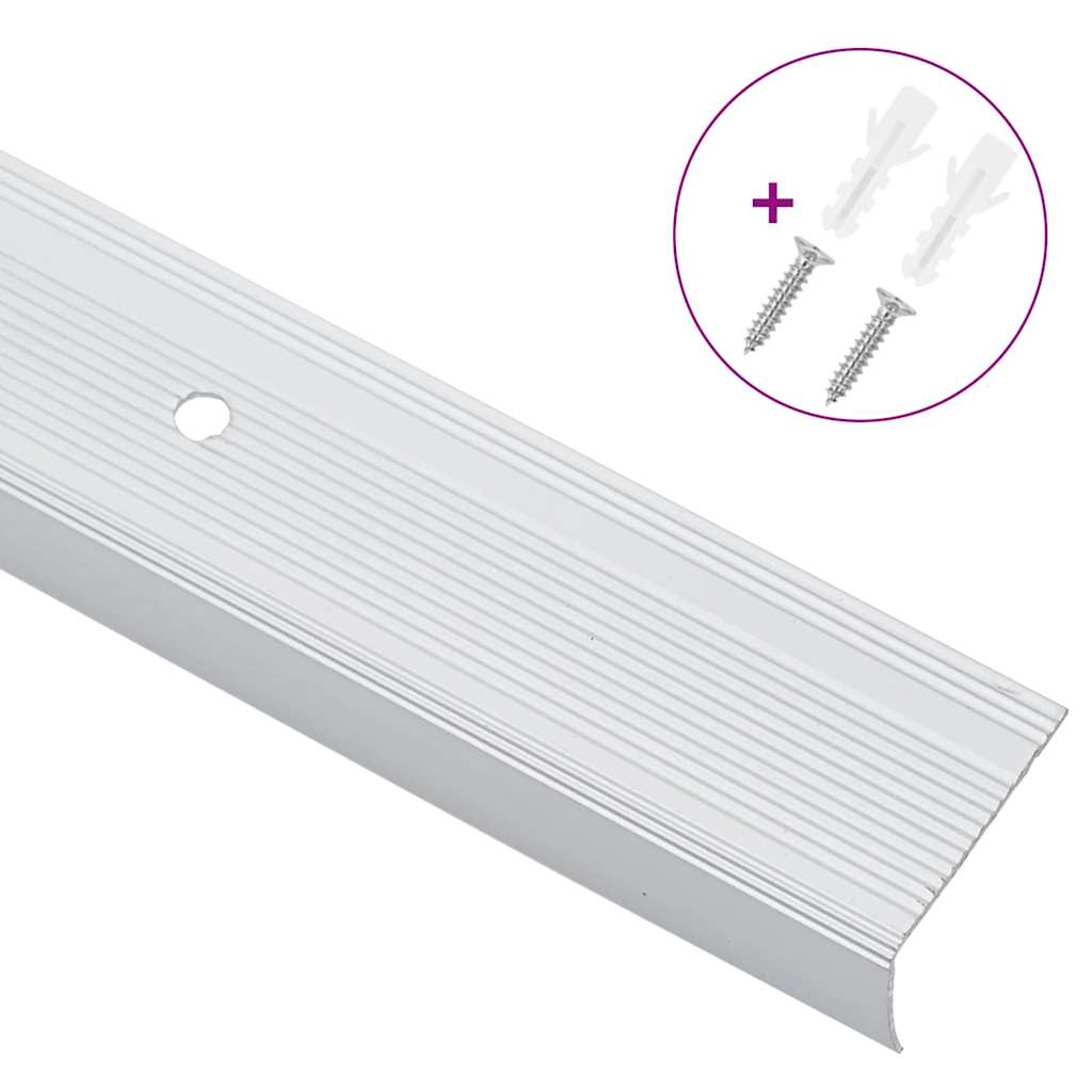 Profili za rubove stepenica 30 pcs Srebrno 67 x 3.5 x 3 cm