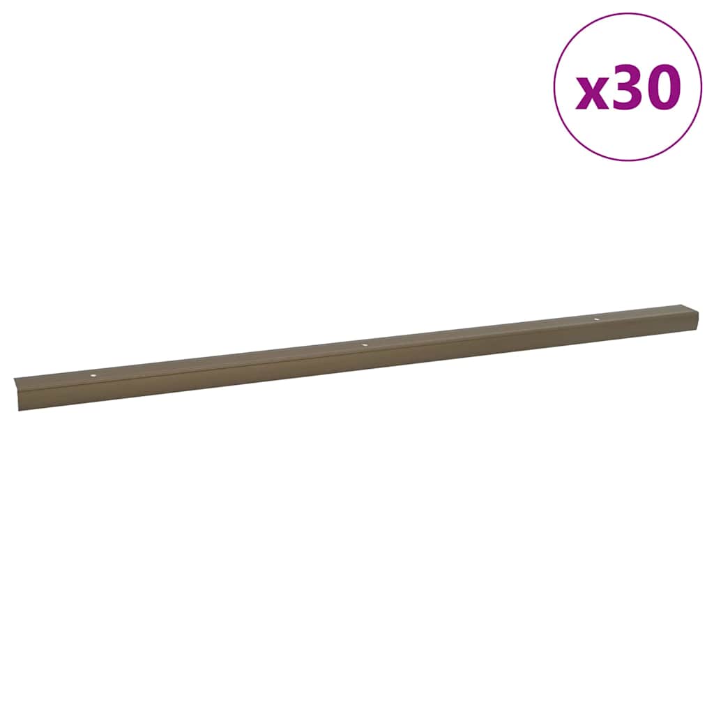 Profili za rubove stepenica 30 pcs Smeđa 67 x 3.5 x 3 cm