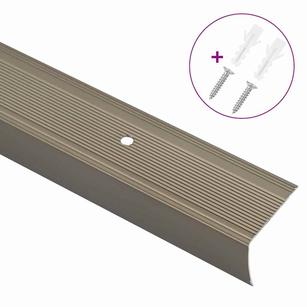 Profili za rubove stepenica 10 pcs Šampanjca 67 x 3 x 2 cm