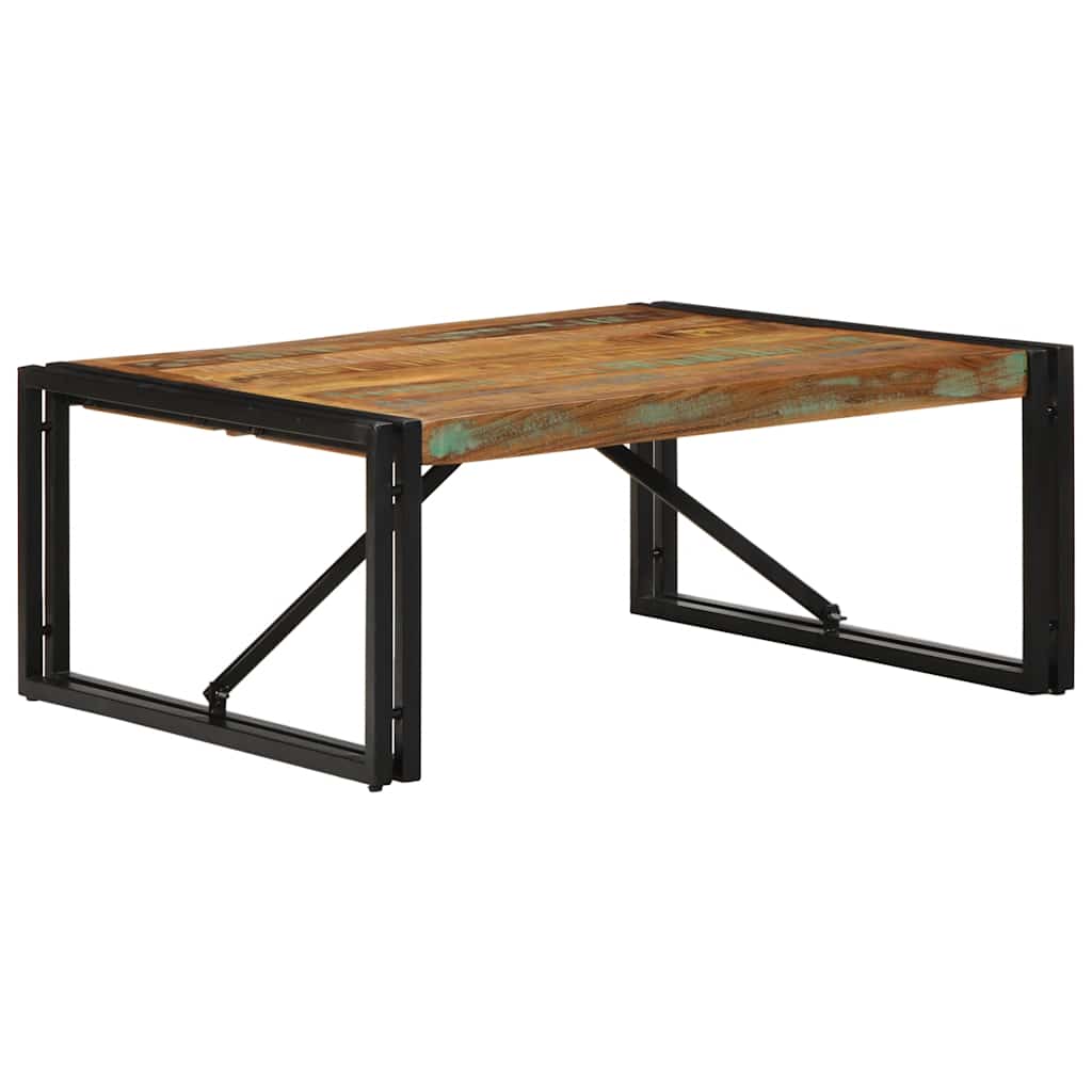 Stolić za kavu višebojna 80x80x35 cm masivnog obnovljenog drva