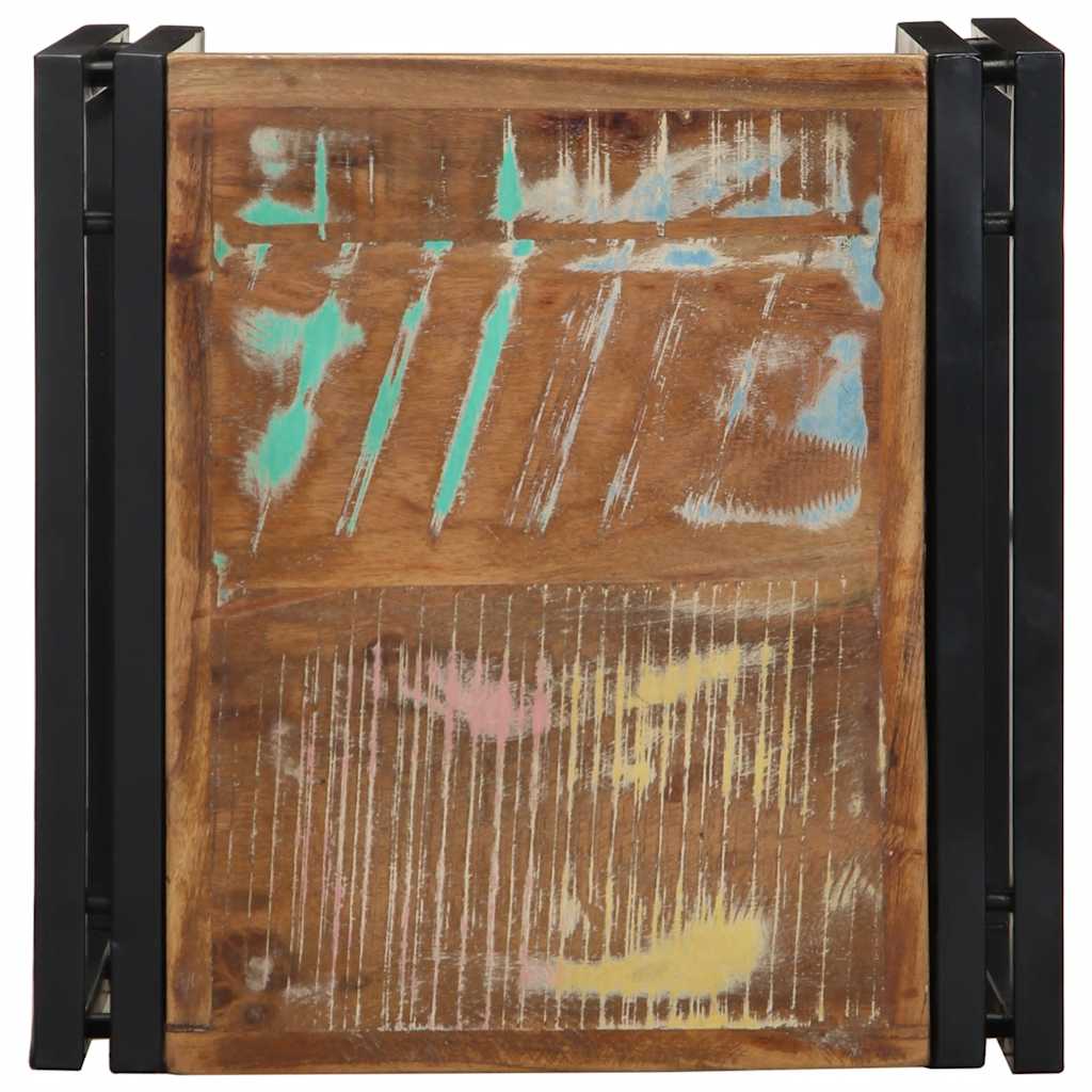 Stolić za kavu višebojna 40x40x35 cm masivnog obnovljenog drva