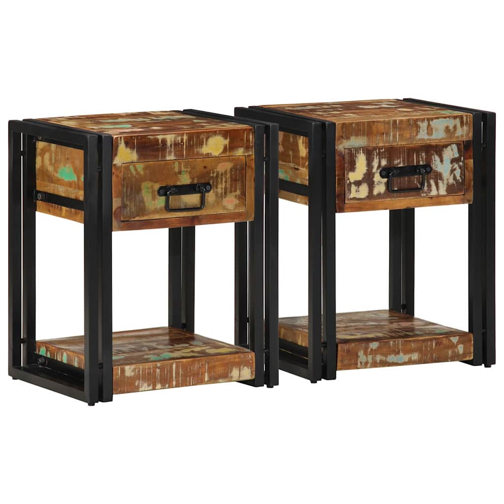 Noćni ormar 2 pcs 40 x 35 x 50 cm Čvrsto drvo iz reciklaže