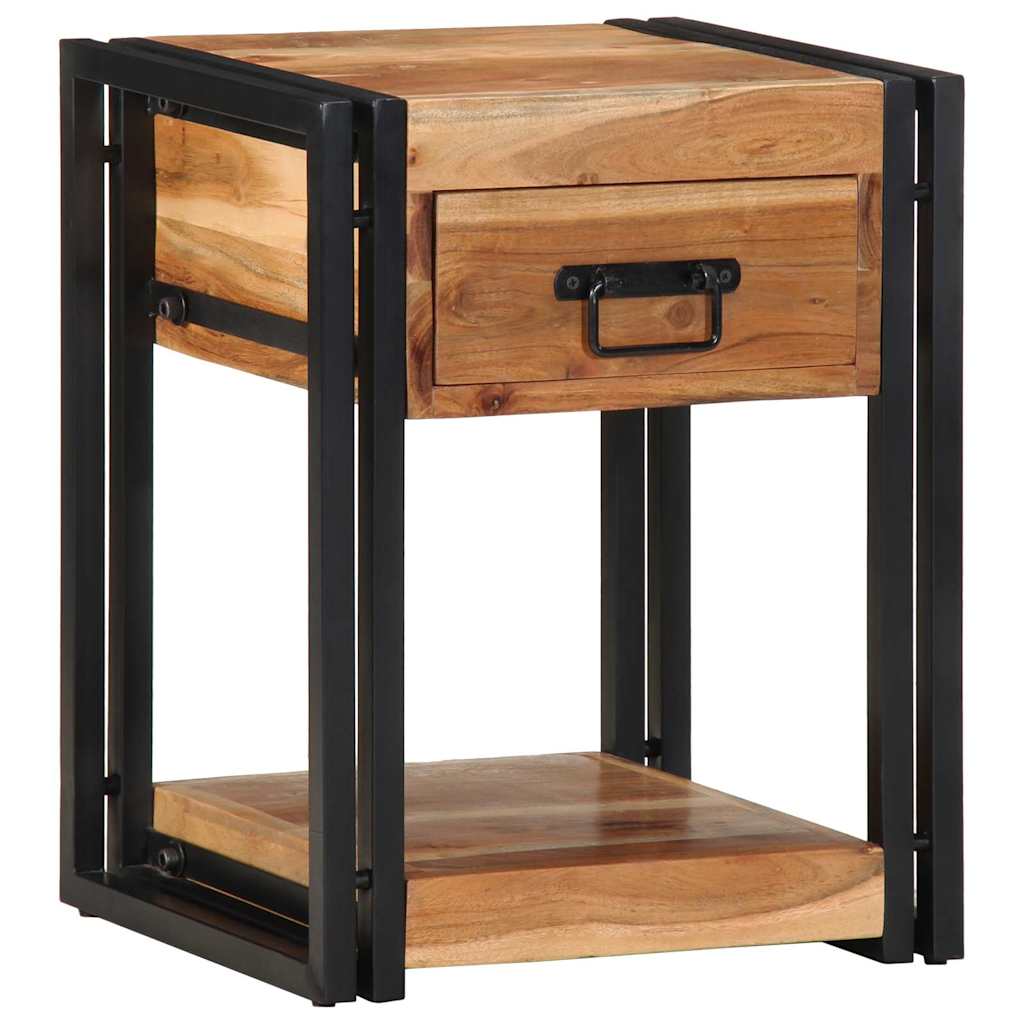 Noćni ormar 2 pcs Smeđa 40 x 35 x 50 cm Čvrsto drvo akacije