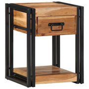 Noćni ormar 2 pcs Smeđa 40 x 35 x 50 cm Čvrsto drvo akacije