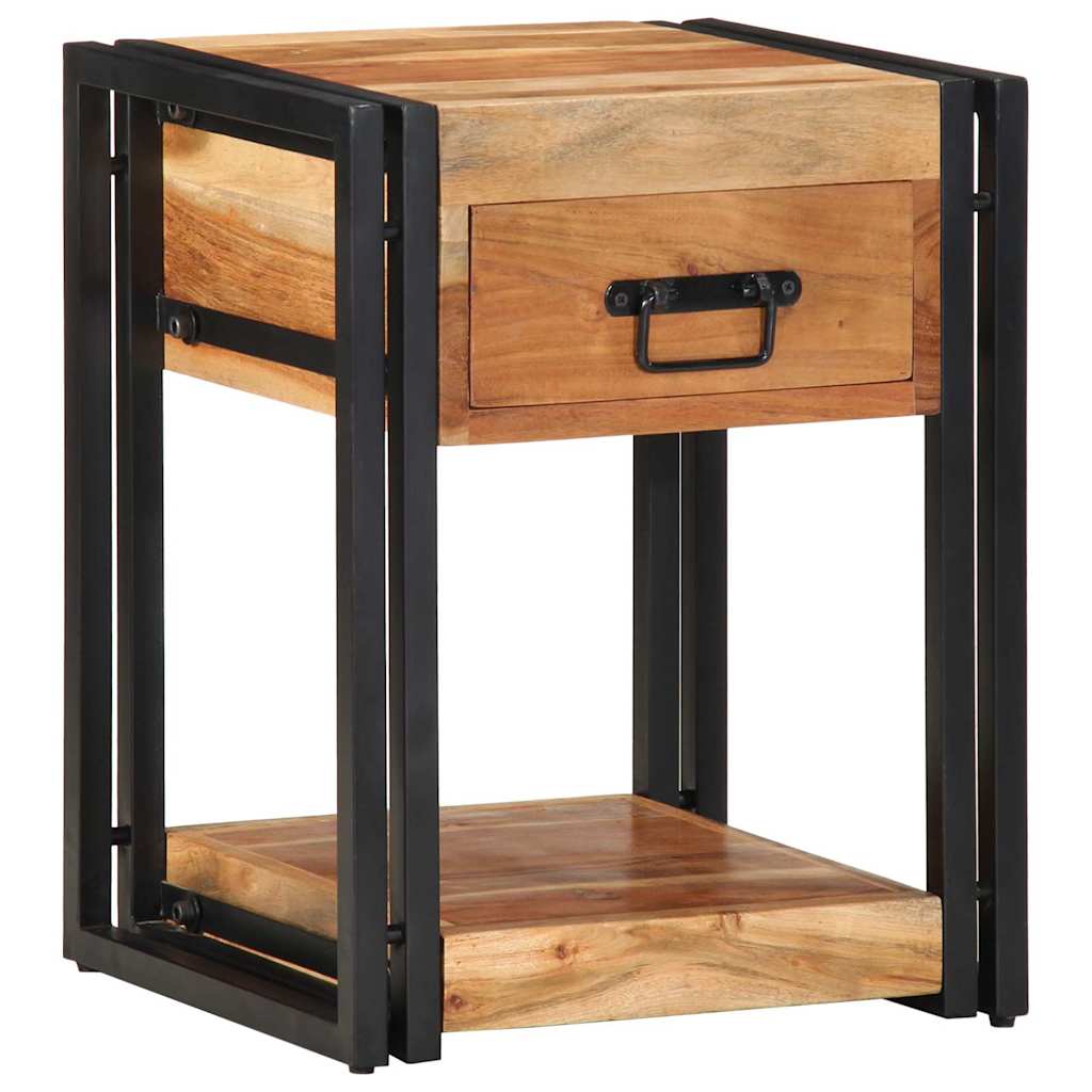Noćni ormar 2 pcs Smeđa 40 x 35 x 50 cm Čvrsto drvo akacije