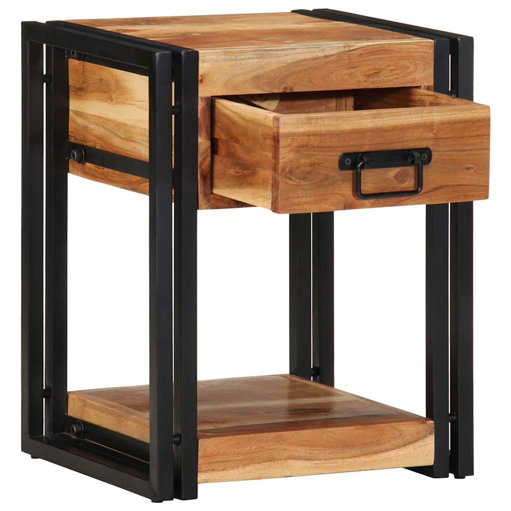 Noćni ormar 2 pcs Smeđa 40 x 35 x 50 cm Čvrsto drvo akacije