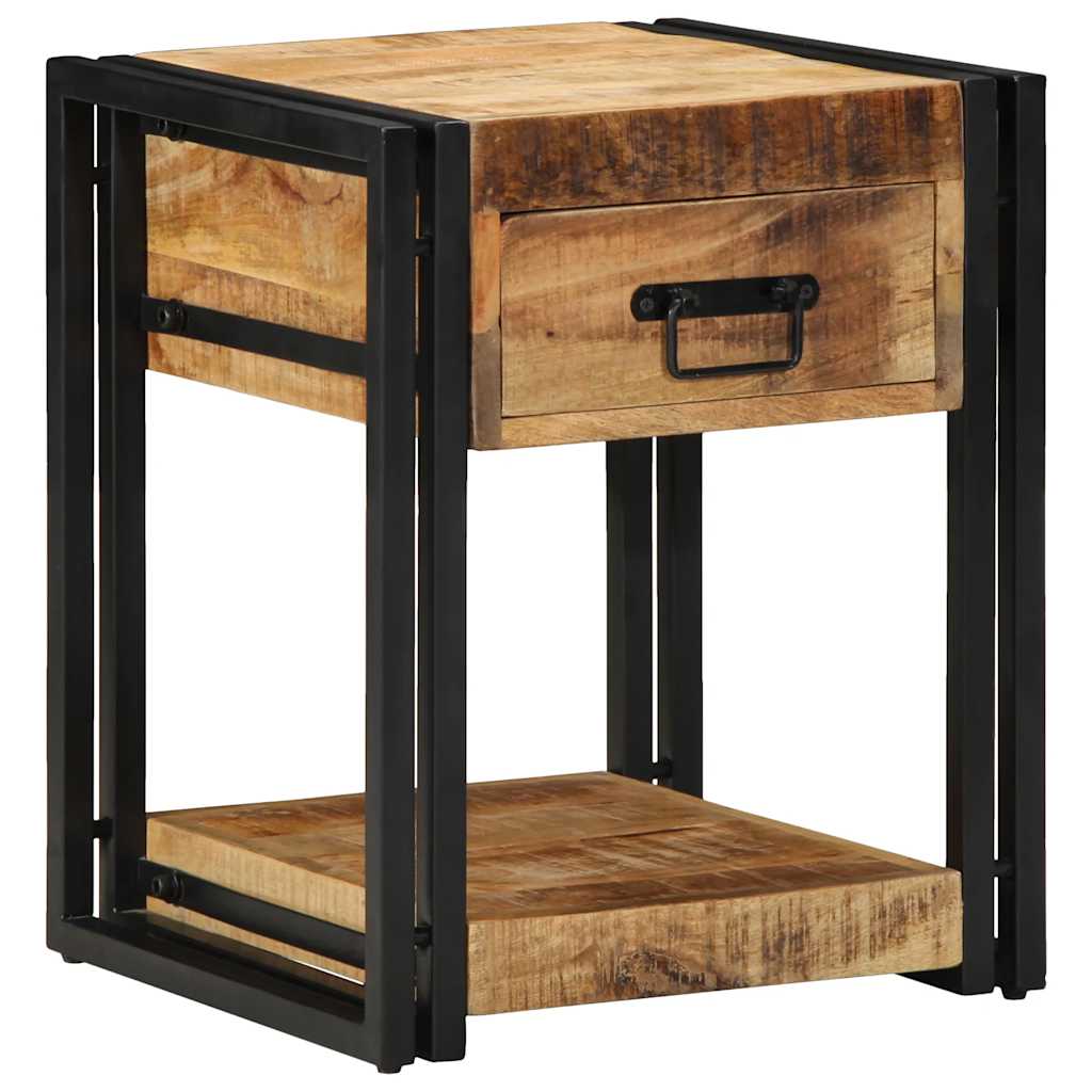 Noćni ormarići 2 kom 40x40x50 cm Masivno neobrađeno drvo manga