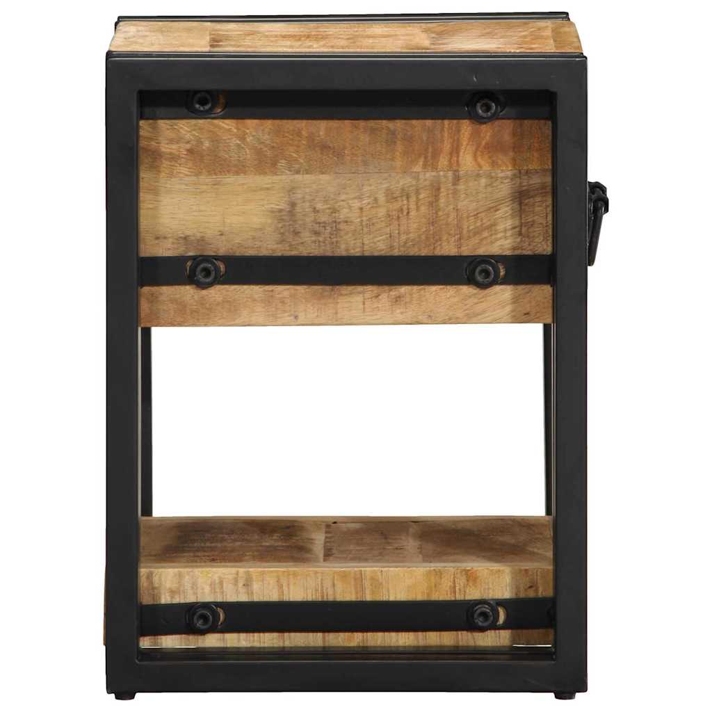 Noćni ormar 2 pcs Smeđa 30 x 30 x 40 cm Čvrsto drvo manga