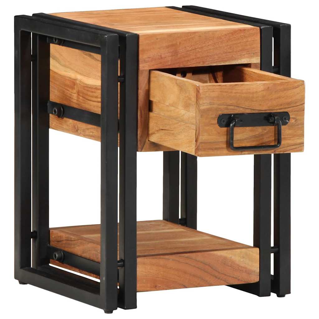 Noćni ormar 2 pcs Smeđa 30 x 30 x 40 cm Čvrsto drvo akacije