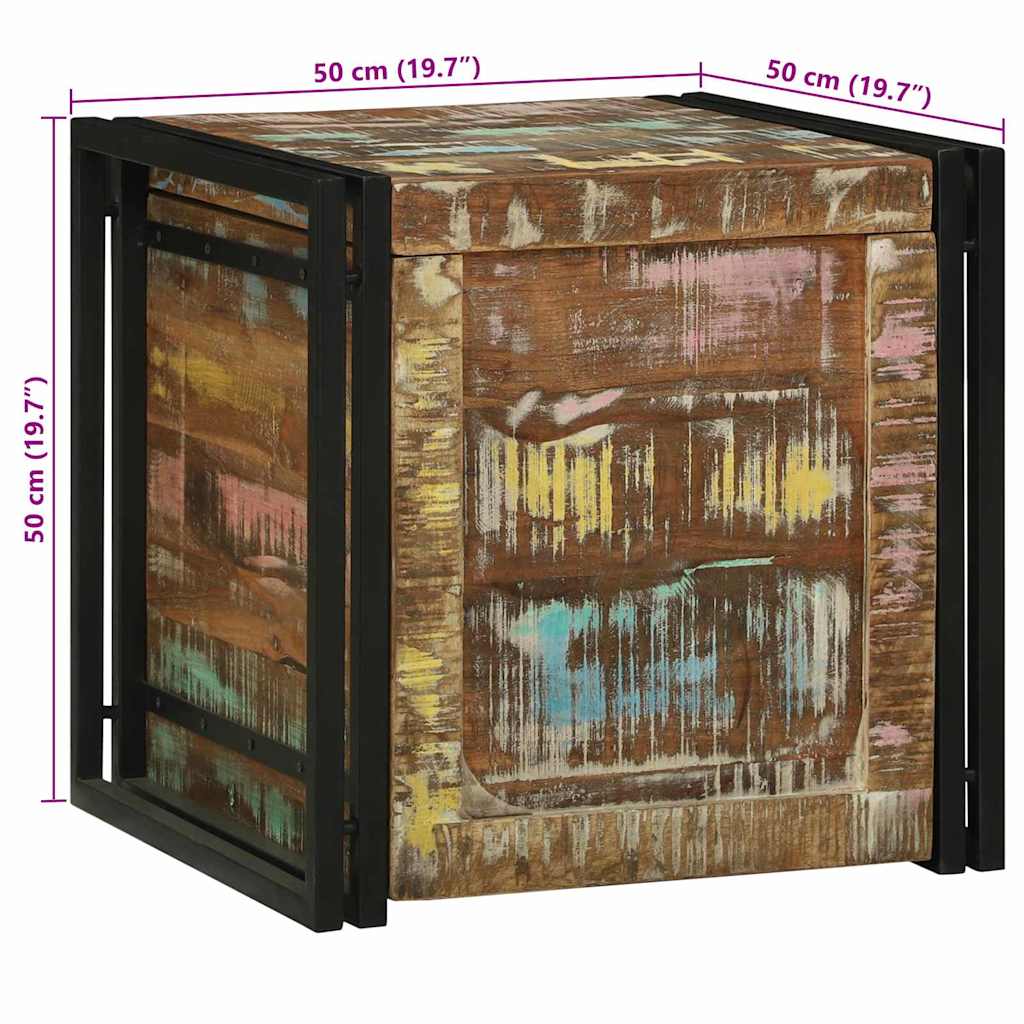 Kutija za spremanje 50 x 50 x 50 cm Čvrsto drvo iz reciklaže