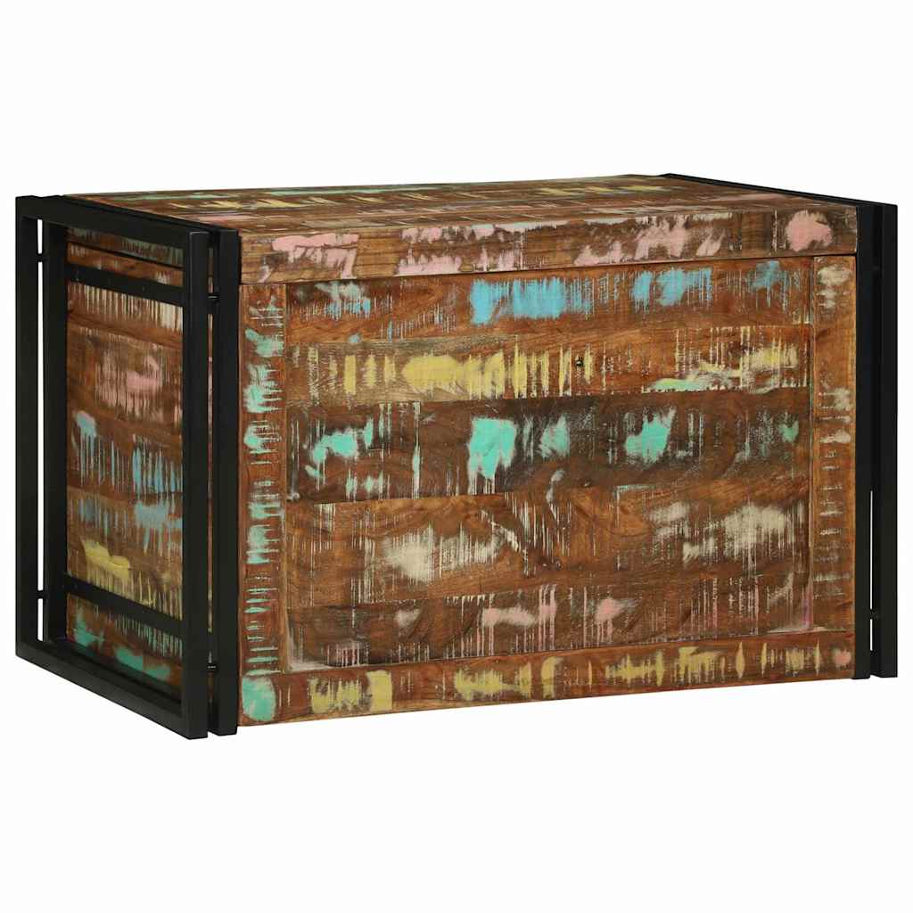 Kutija za spremanje s pohranom 80 x 50 x 50 cm obnovljeno drvo