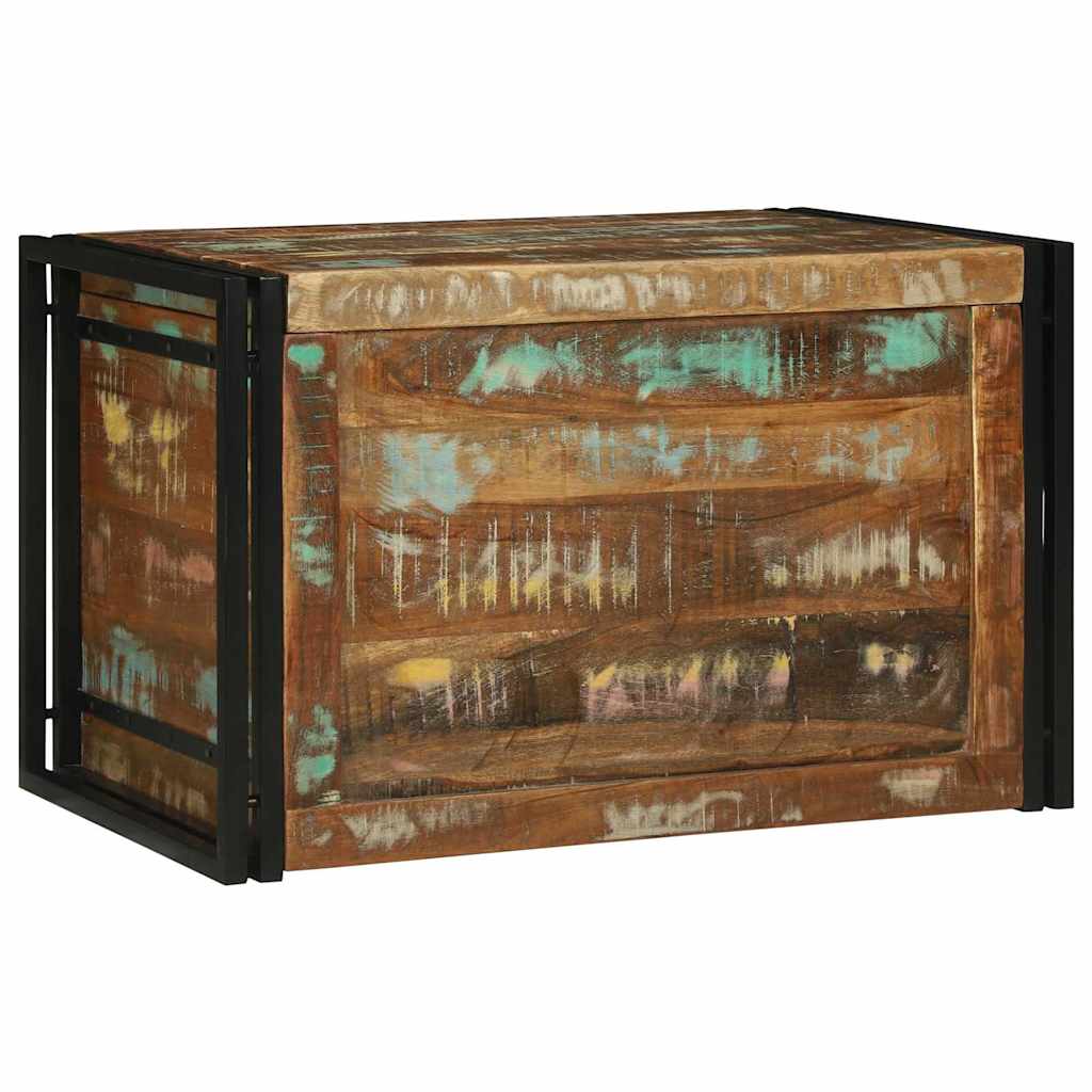 Kutija za spremanje s pohranom 80 x 50 x 50 cm obnovljeno drvo