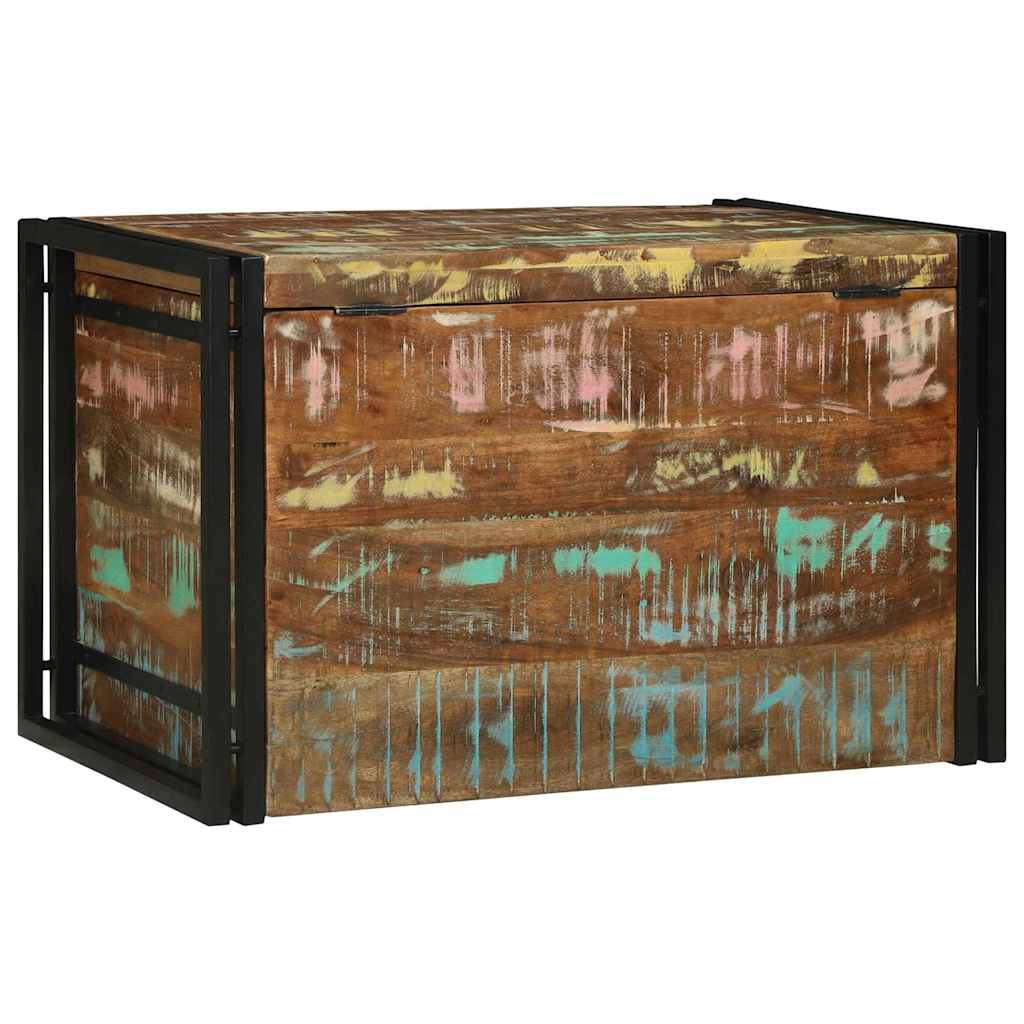 Kutija za spremanje s pohranom 80 x 50 x 50 cm obnovljeno drvo