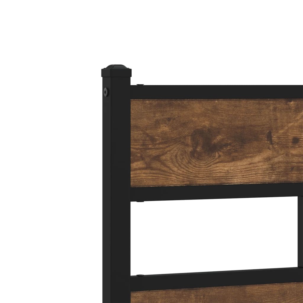 Metalni okvir kreveta bez madraca boja hrasta 100x200 cm