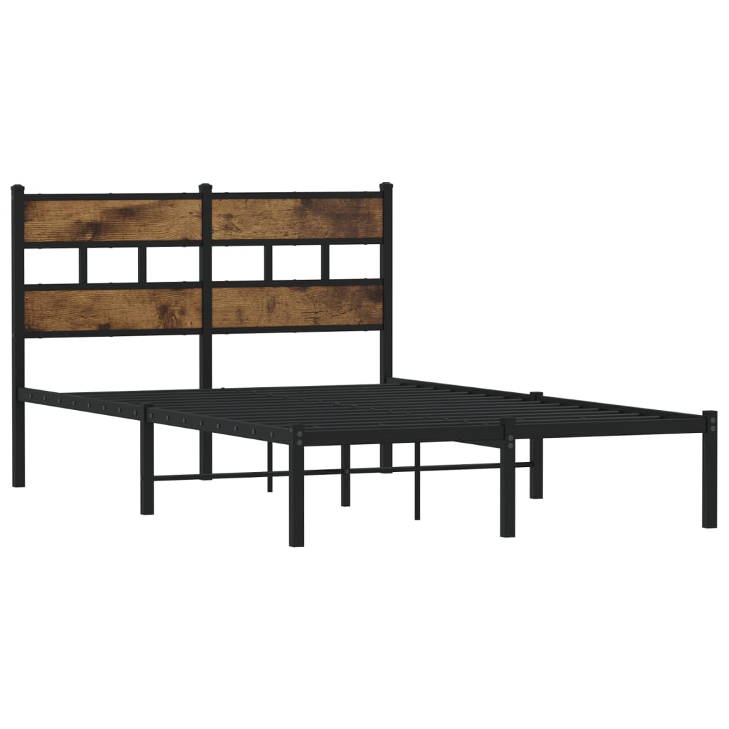 Metalni okvir kreveta bez madraca boja hrasta 120x200 cm