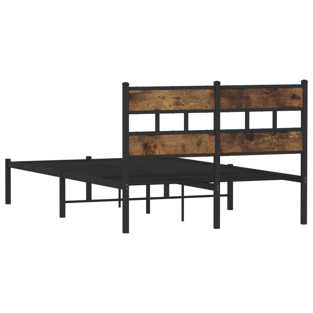 Metalni okvir kreveta bez madraca boja hrasta 120x200 cm
