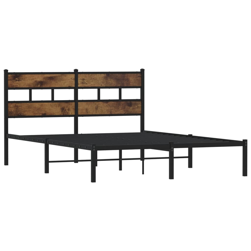 Metalni okvir kreveta bez madraca boja hrasta 160x200 cm