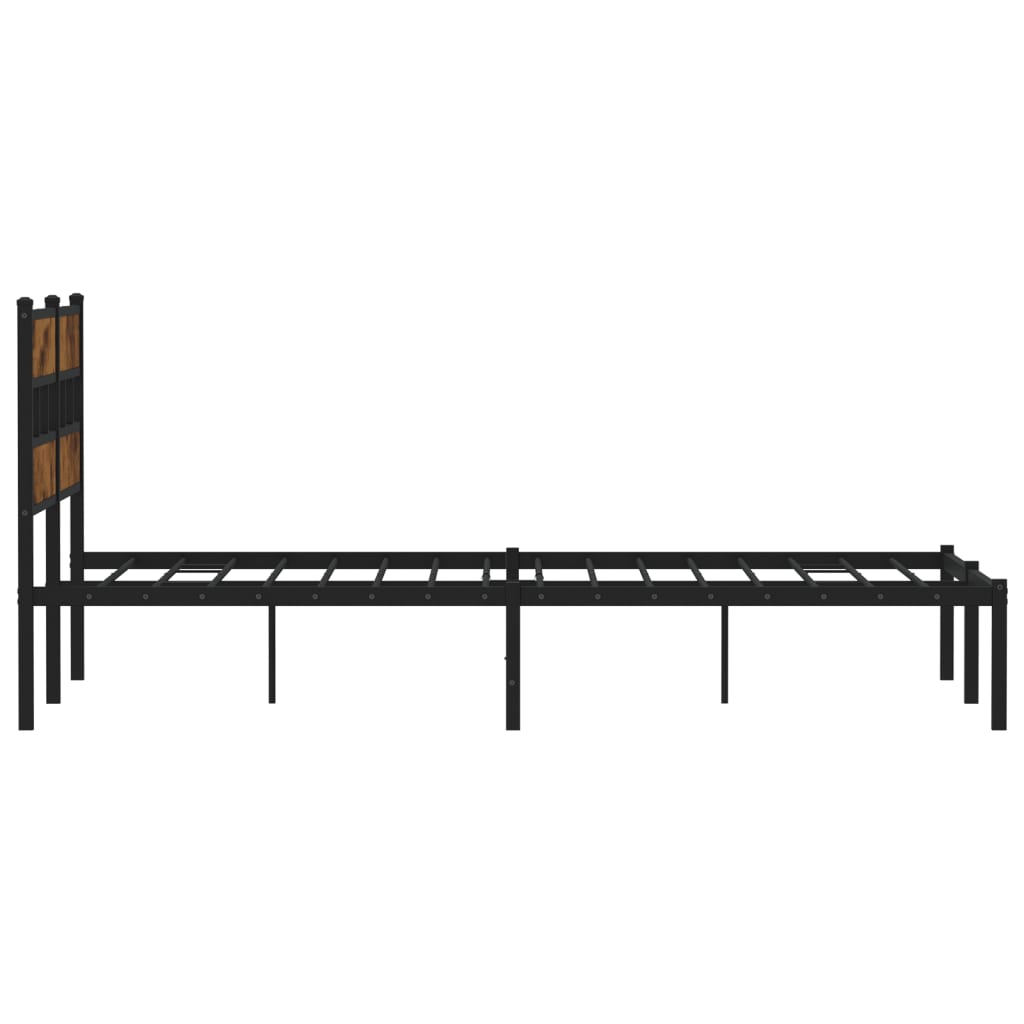 Metalni okvir kreveta bez madraca boja hrasta 160x200 cm