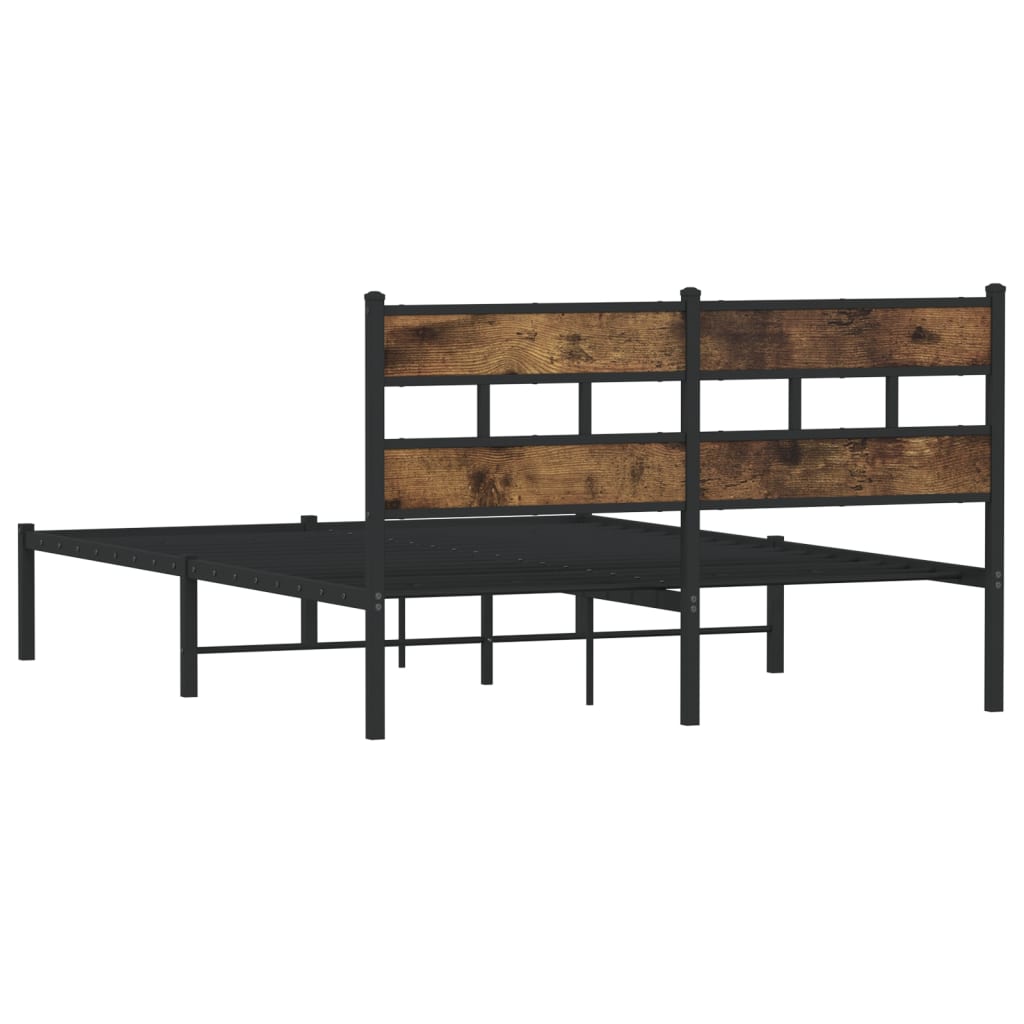 Metalni okvir kreveta bez madraca boja hrasta 160x200 cm