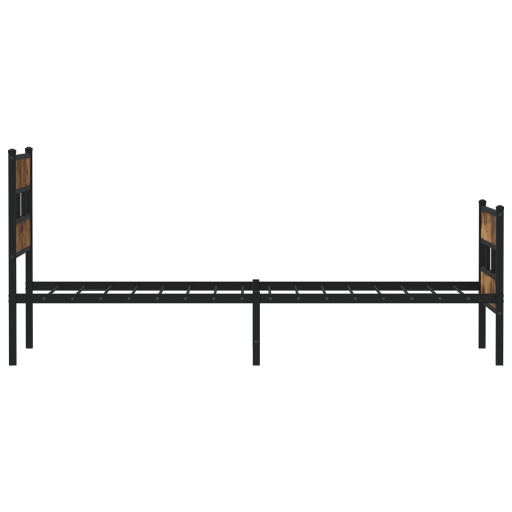 Metalni okvir kreveta bez madraca boja hrasta 107x203 cm