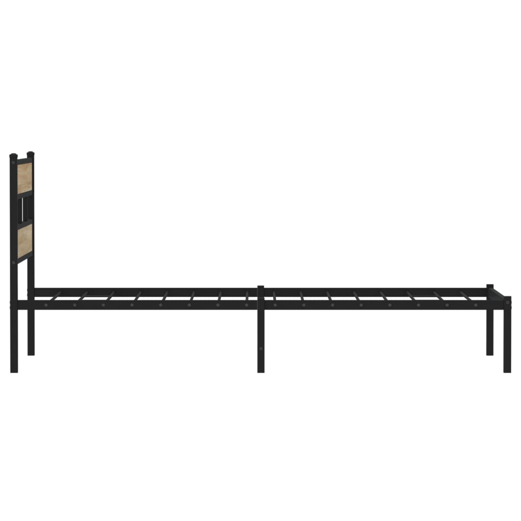 Metalni okvir kreveta bez madraca boja hrasta sonome 90x190 cm