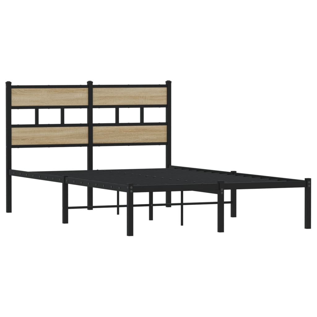 Metalni okvir kreveta bez madraca boja hrasta sonome 120x200 cm