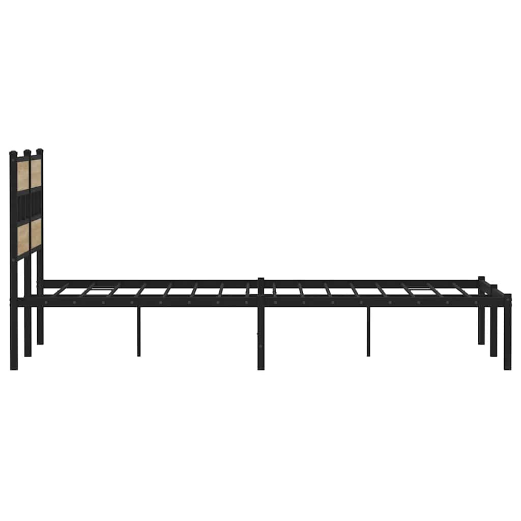 Metalni okvir kreveta bez madraca boja hrasta sonome 140x190 cm