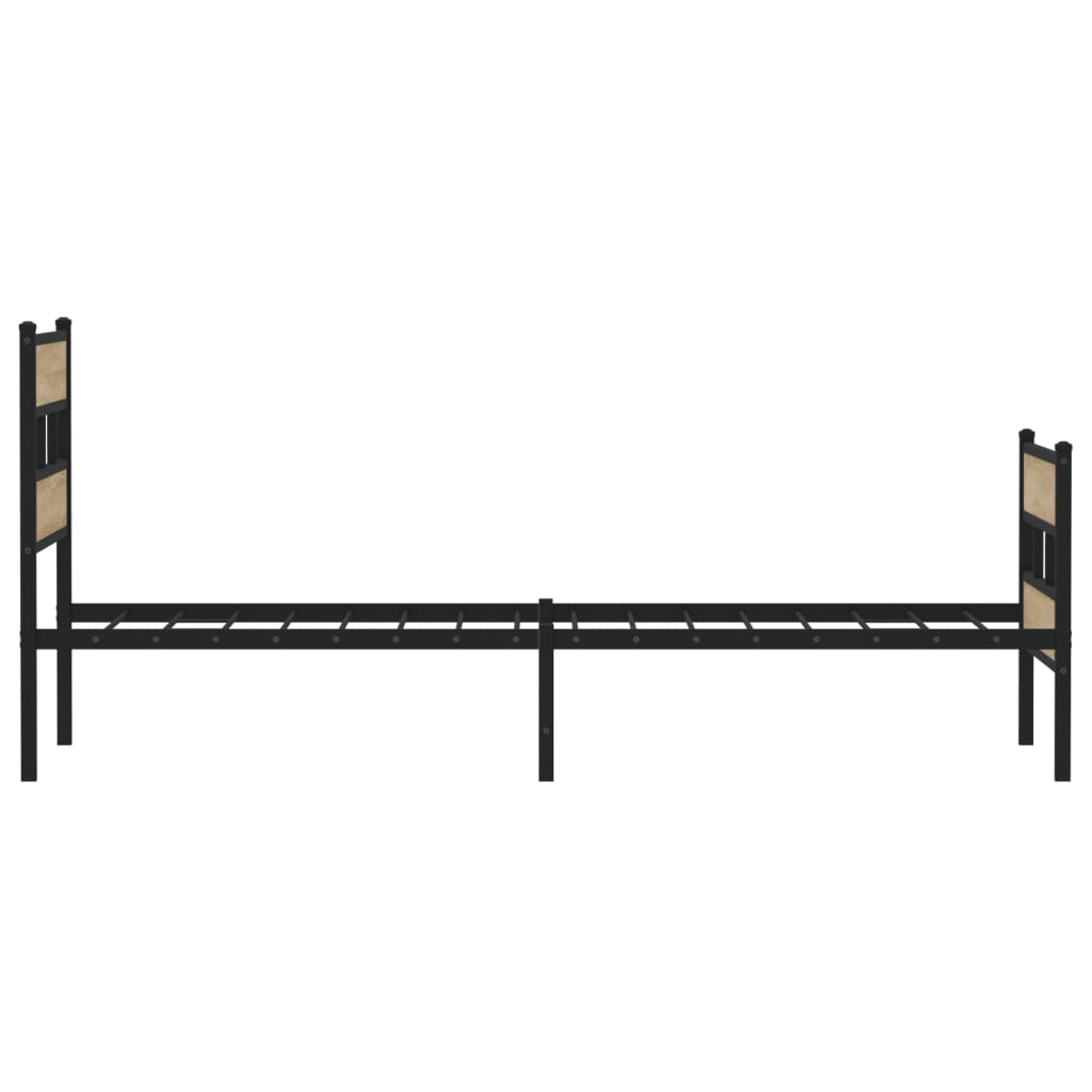 Metalni okvir kreveta bez madraca boja hrasta sonome 90x200 cm
