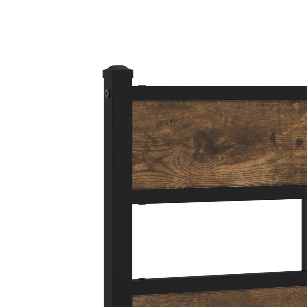 Metalni okvir kreveta bez madraca boja hrasta 90x200 cm