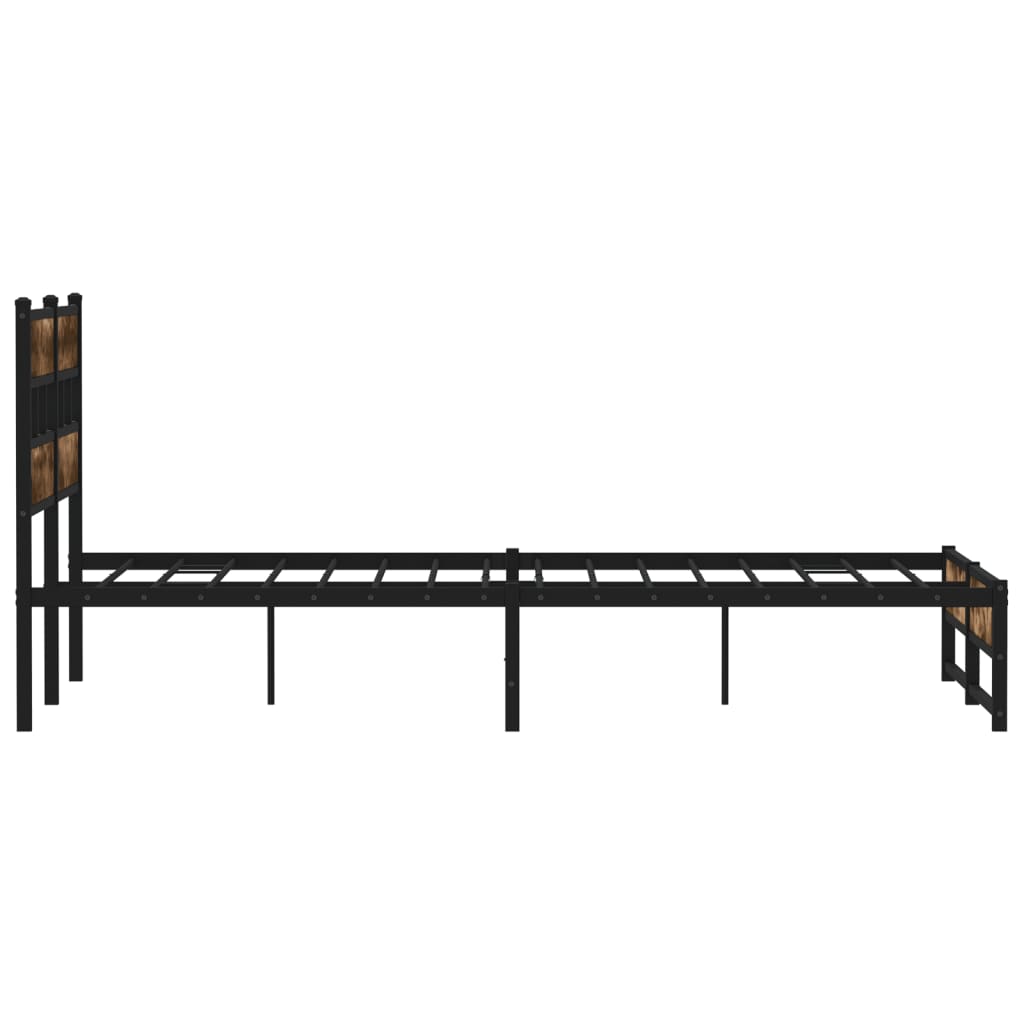 Metalni okvir kreveta bez madraca boja hrasta 160x200 cm