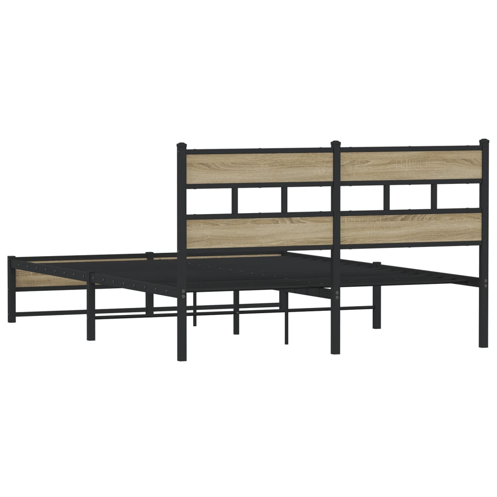 Metalni okvir kreveta bez madraca boja hrasta sonome 160x200 cm