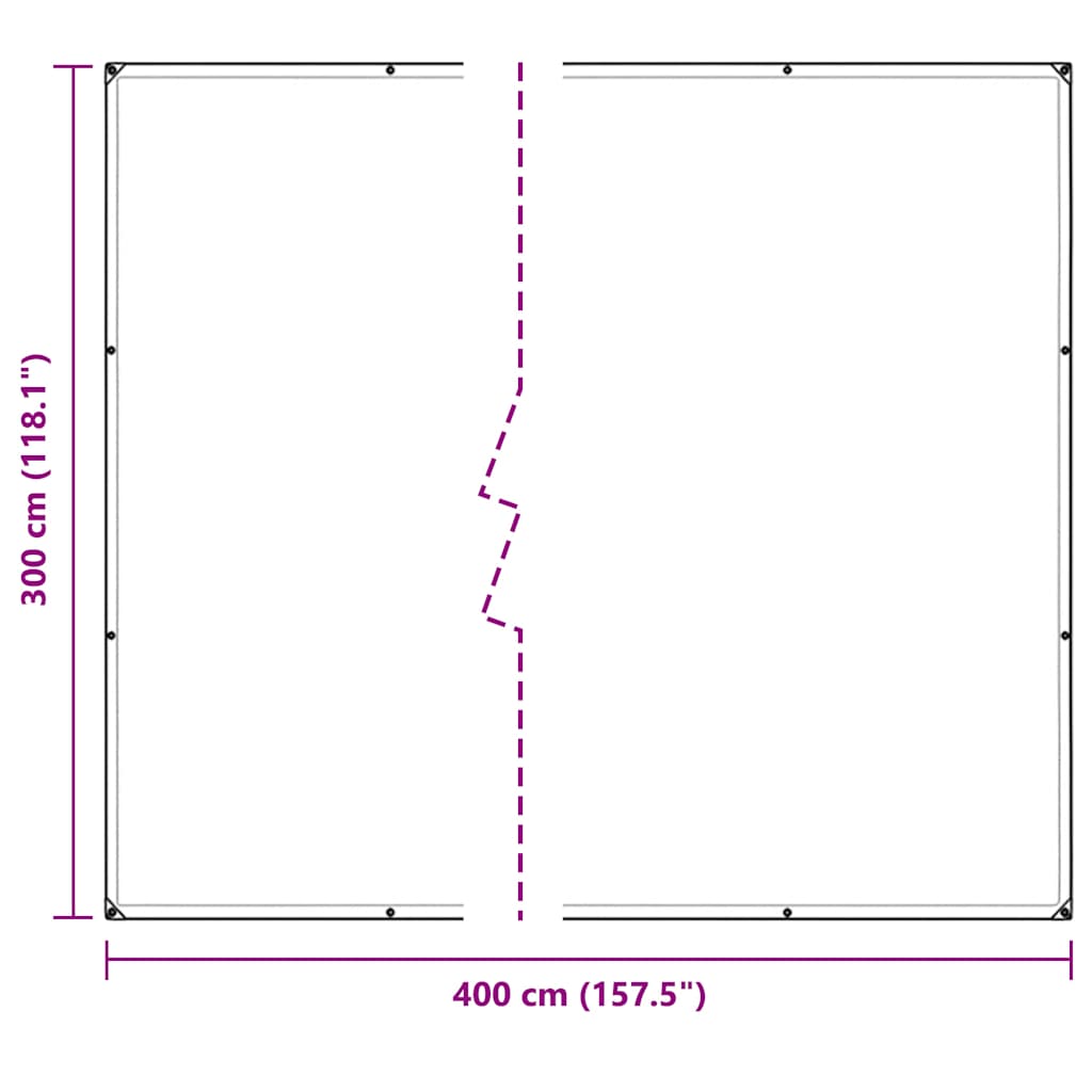 Prozirna cerada s ušicama za vezice 3x4 m polietilen